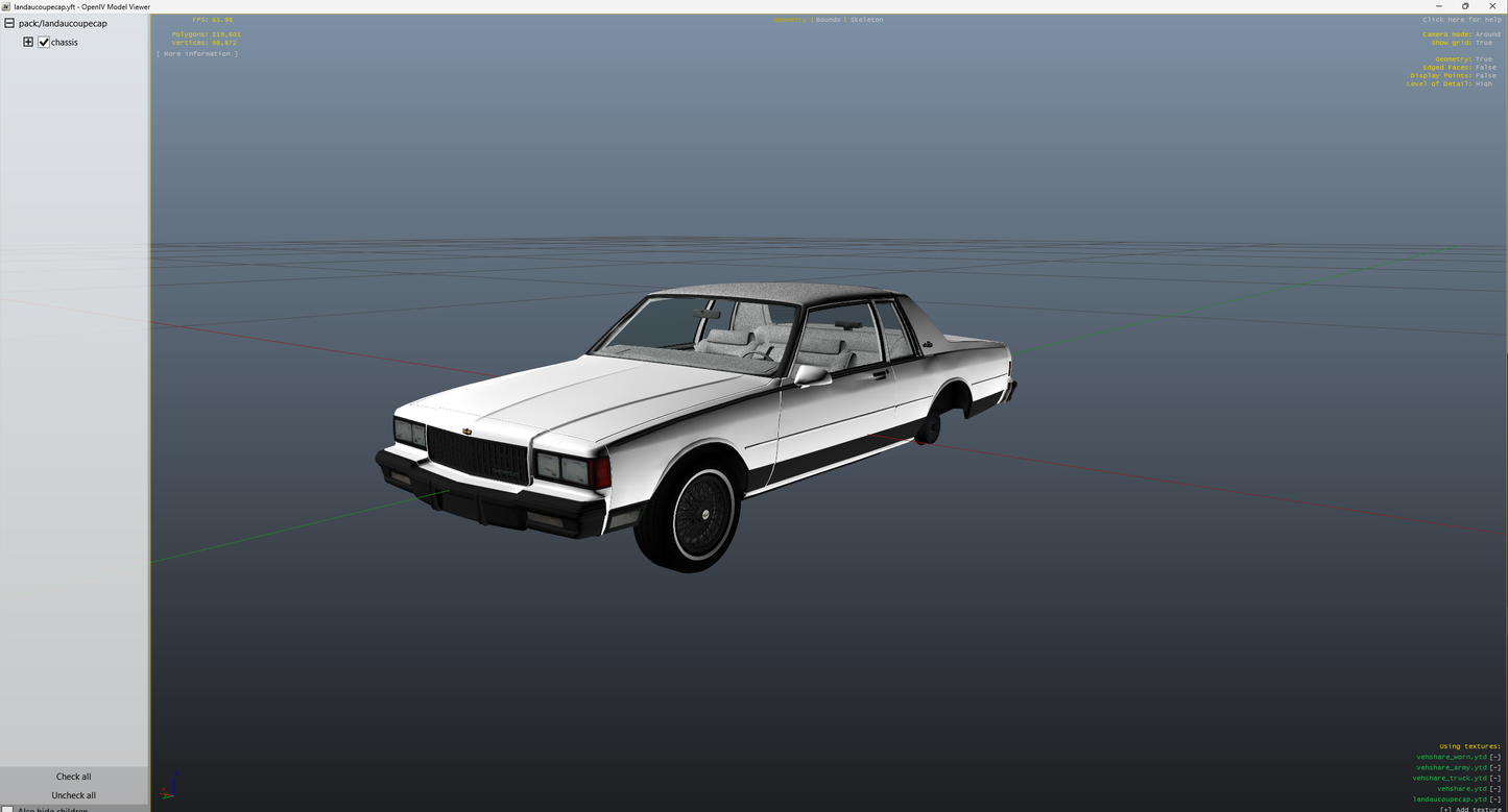 1986 Caprice Landau Coupe